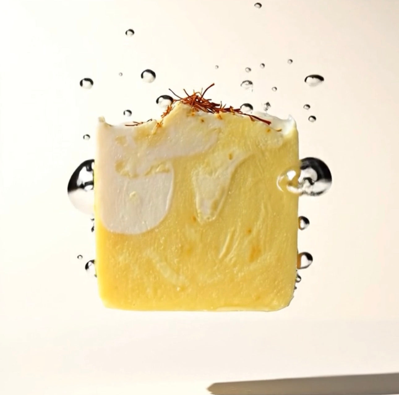 Saffron & Rosewater Cold-Process Soap (100g)